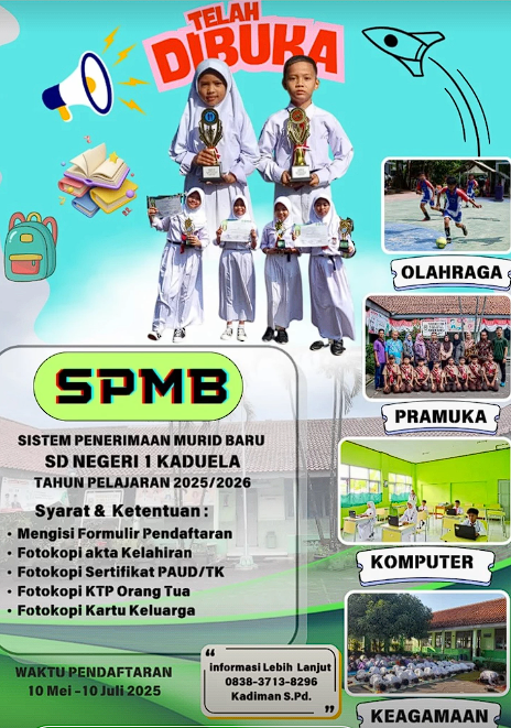 Pengumuman penerimaan murid baru SD Negeri 1 Kaduela